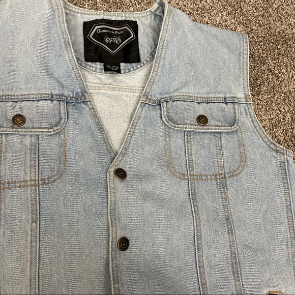 Diamond Plate Women Motorcycle Jeans Vest Size Medium - Picture 4 of 11